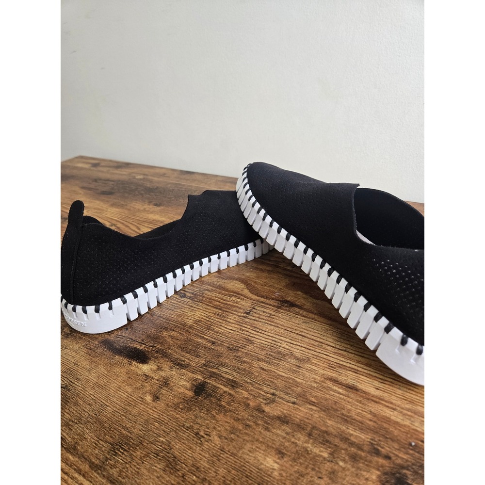 Ilse Jacobsen Tulip 139 Black Perforated Slip On Sneakers Womens 38 US 7.5-8 - Picture 3 of 8
